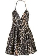 Tre By Natalie Ratabesi Leopard Print Mini Dress - Black