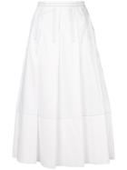 Marni Pleated Midi Skirt - White