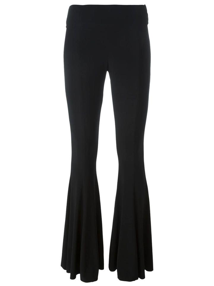 Norma Kamali Flared Leg Trousers - Black
