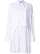 Cédric Charlier Plisse Bodice Shirt - White