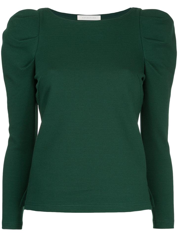 Estnation Puff Sleeve Shirt - Green