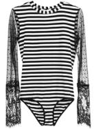 Nk Striped Bodysuit - Black