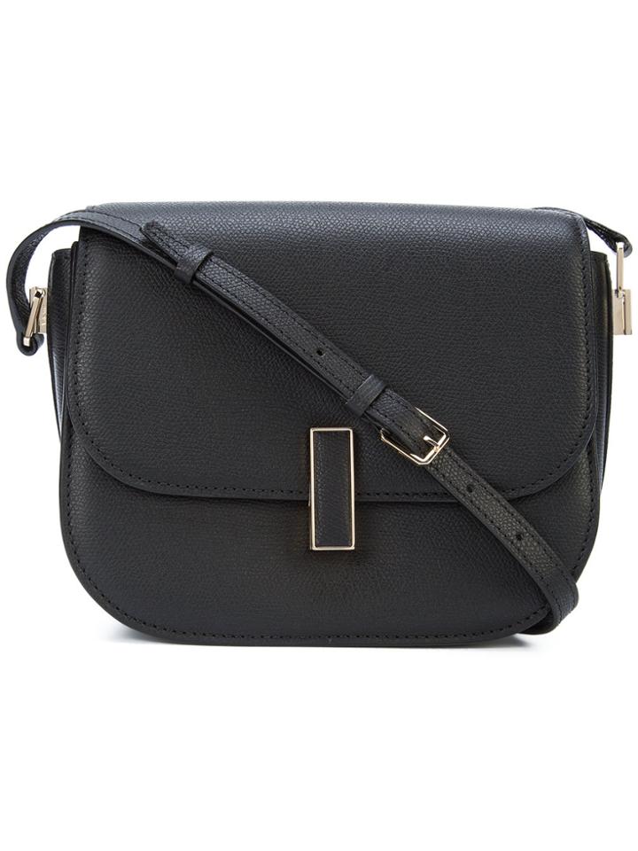 Valextra Foldover Flap Crossbody Bag - Black