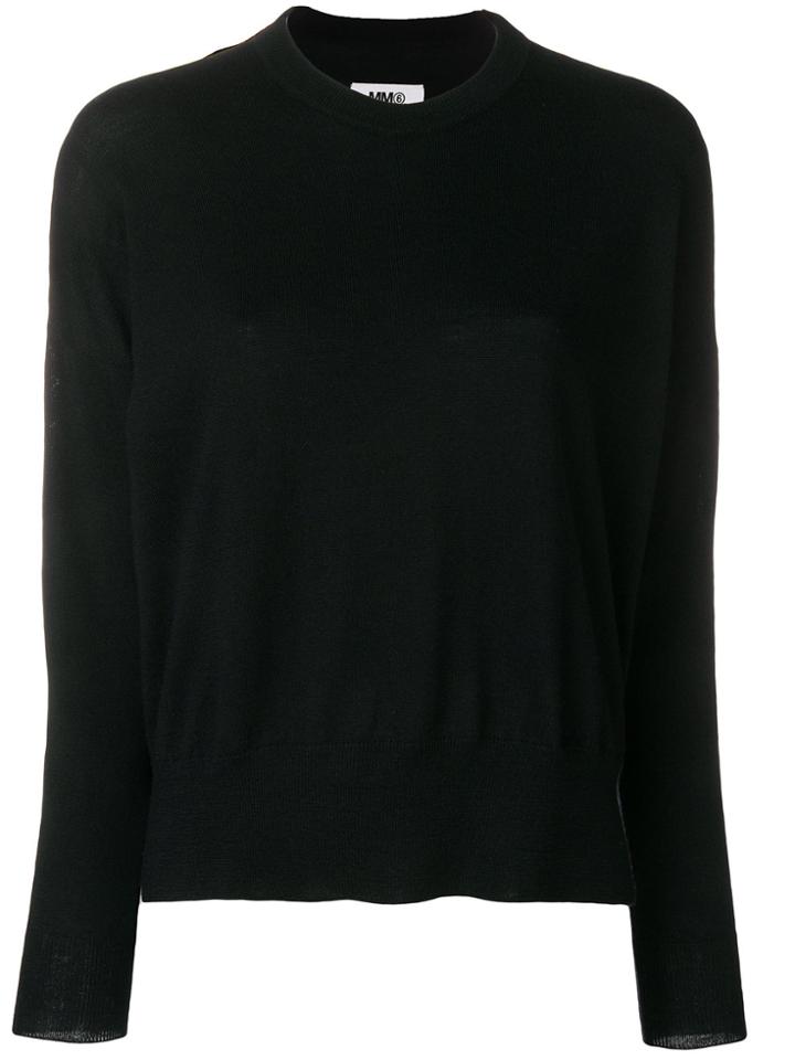 Mm6 Maison Margiela Round Neck Jumper - Black