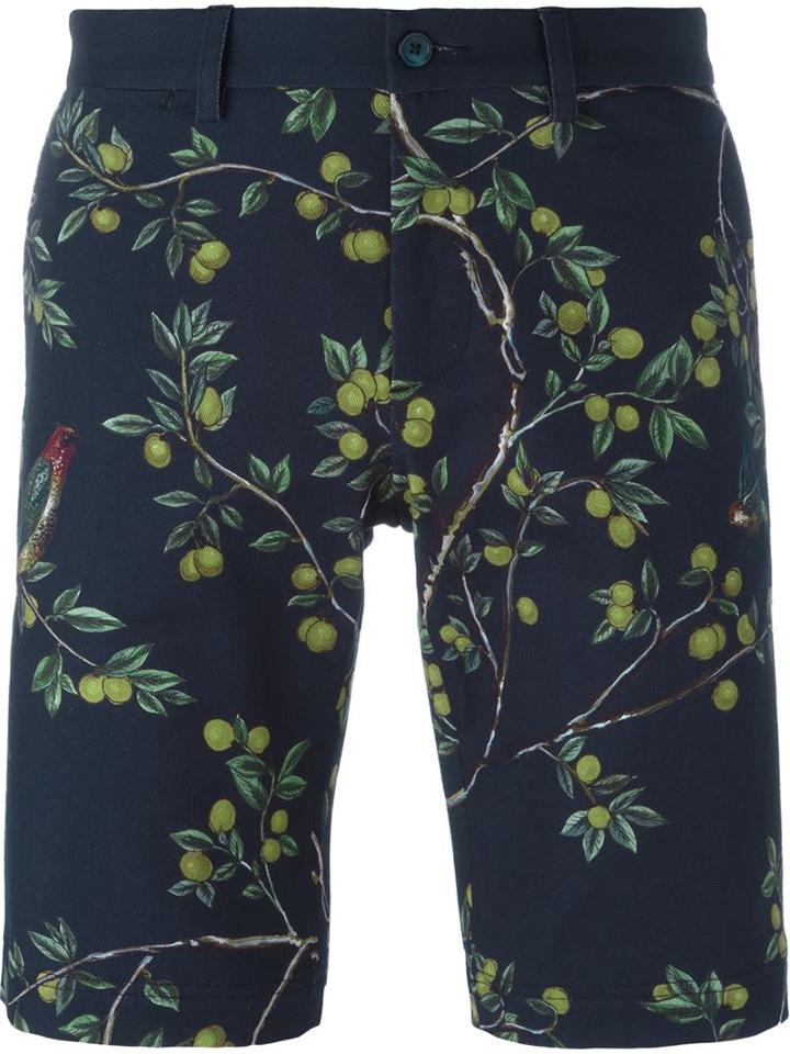 Dolce & Gabbana Bird Print Tailored Shorts