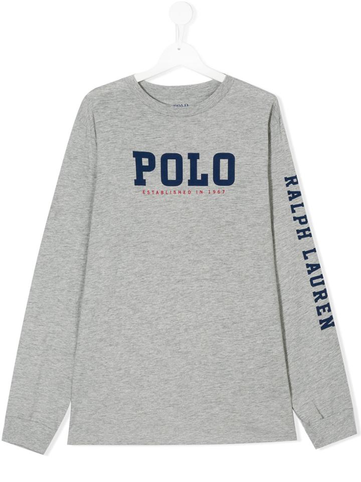 Ralph Lauren Kids Branded Long-sleeved Sweatshirt - Grey