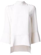 Studio Nicholson Cropped Sleeves Blouse, Women's, Size: 1, White, Silk