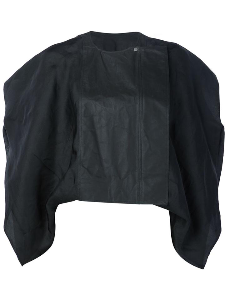 Rick Owens Short 'debussy' Biker Jacket - Black