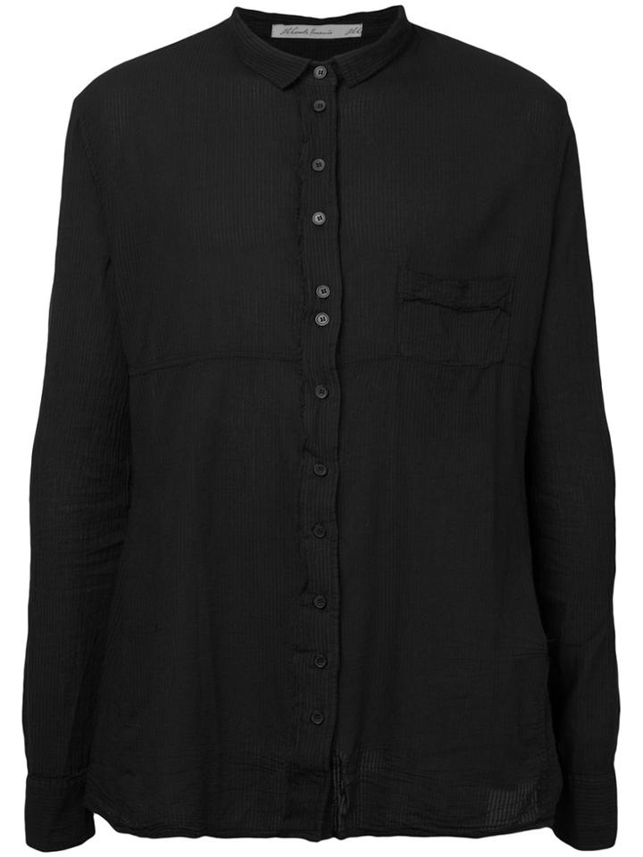 Aleksandr Manamïs Long-sleeve Fitted Shirt - Black
