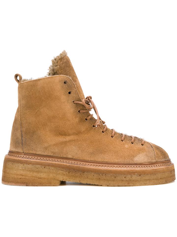 Marsèll Shearling Lined Boots - Brown