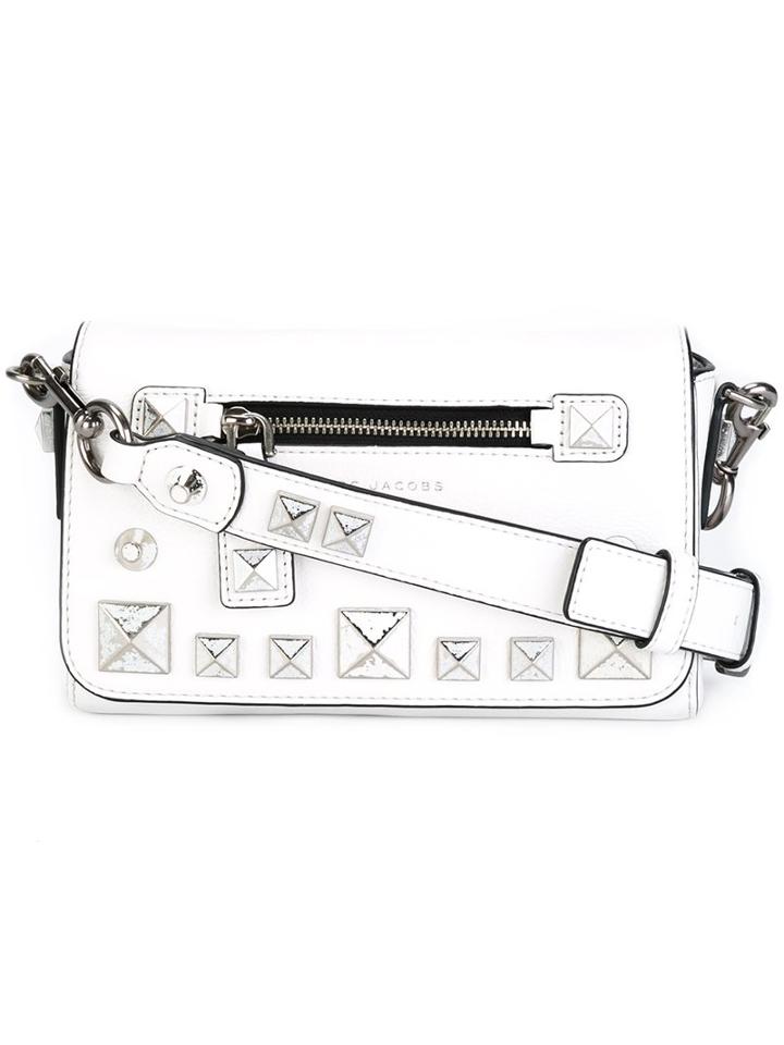 Marc Jacobs 'recruit Chipped Studs' Crossbody Bag, Women's, White