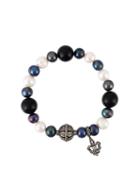 Loree Rodkin Diamond Charm And Pearl Bead Bracelet