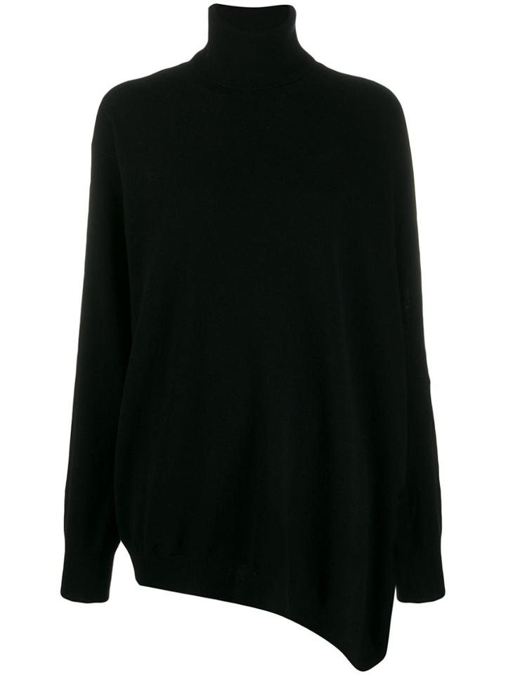 Maison Margiela Asymmetric Turtle Neck Jumper - Black