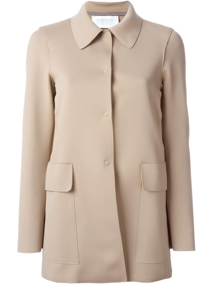 Harris Wharf London Single Breasted Collared Jacket, Women's, Size: 42, Nude/neutrals, Polyamide/spandex/elastane