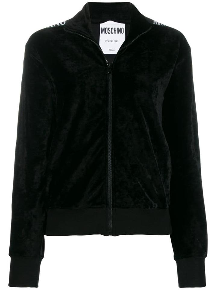 Moschino Logo Taping Bomber Jacket - Black