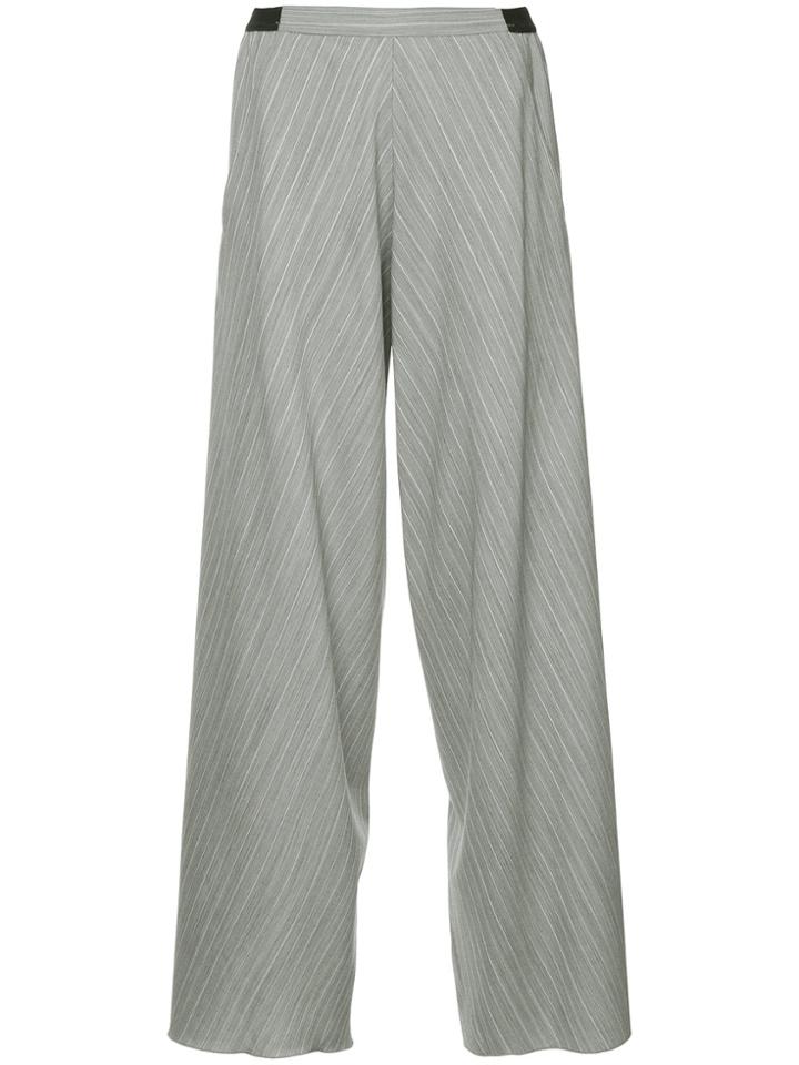 Christopher Esber Striped Wide Leg Trousers - Grey