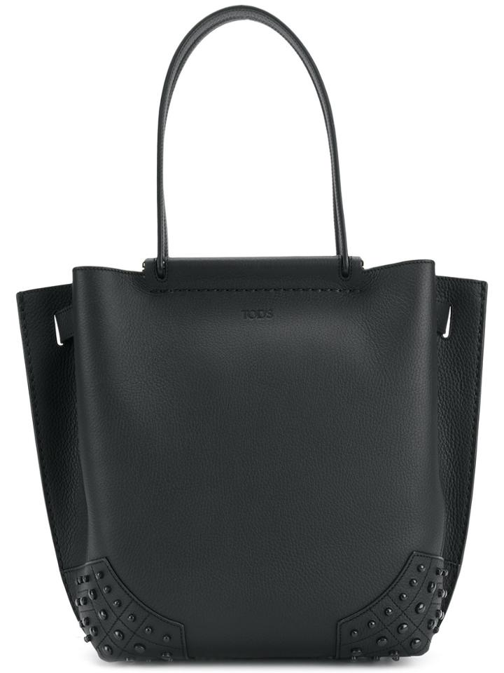Tod's Tonal Stud Detail Tote - Black