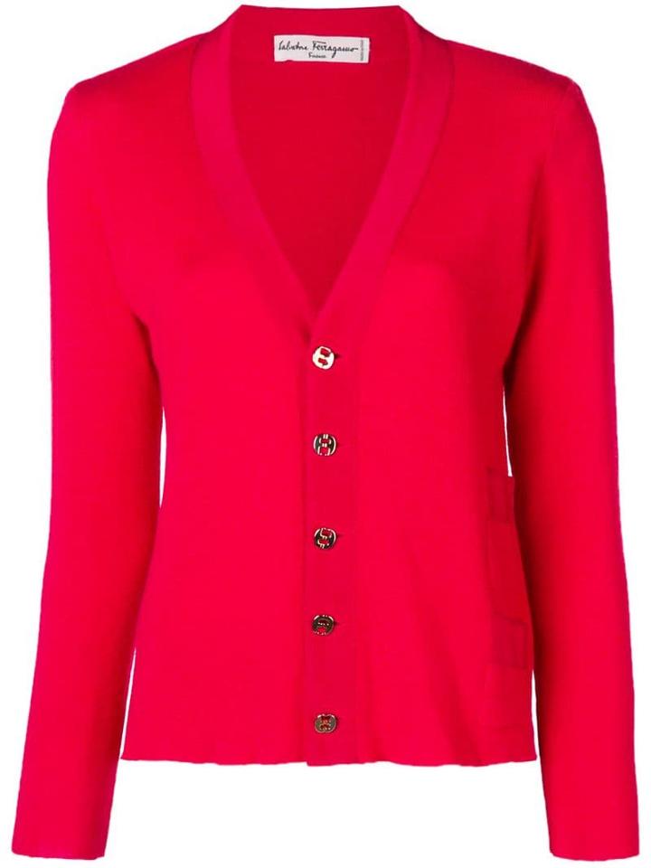 Salvatore Ferragamo Pre-owned 1970's Cardigan - Red