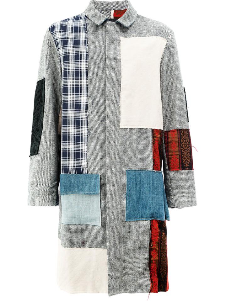 Moohong Multi Patched Coat - Grey