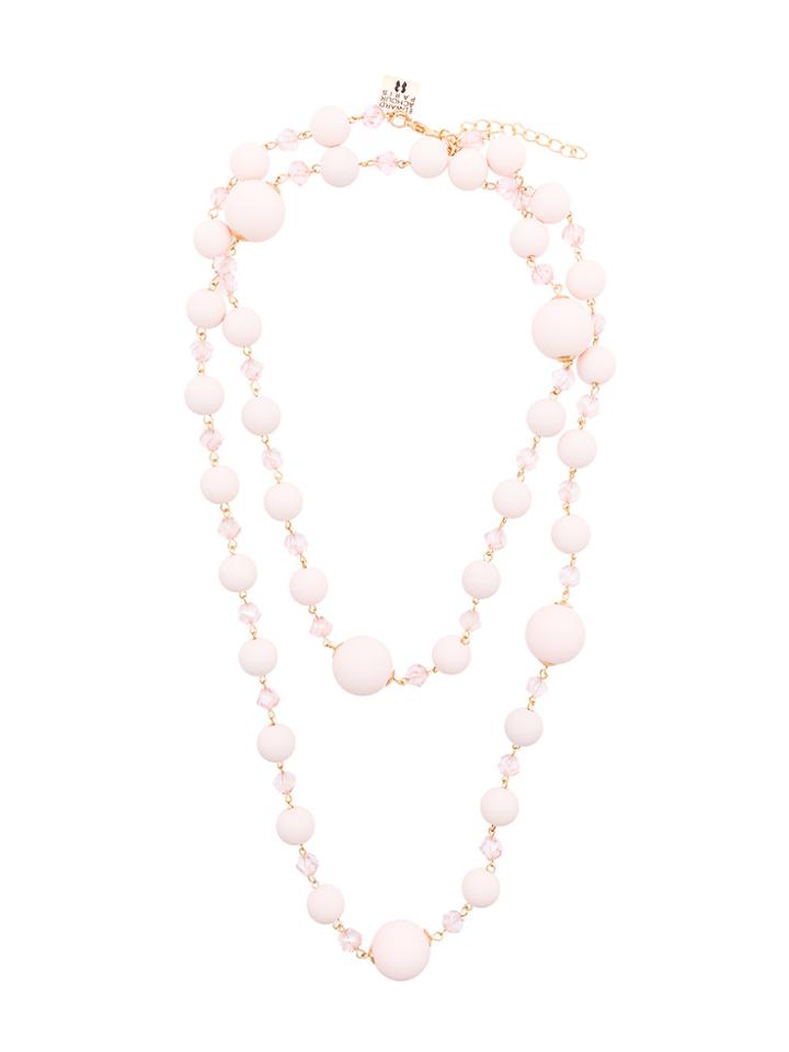 Edward Achour Paris Oversized Beads Necklace - Pink & Purple