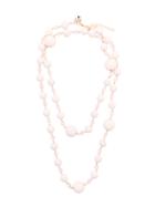 Edward Achour Paris Oversized Beads Necklace - Pink & Purple