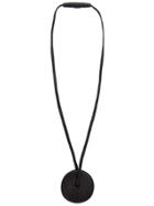 Monies Disc Pendant Necklace - Black