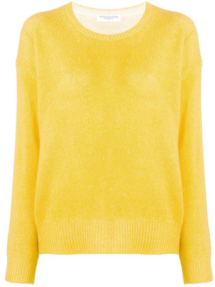 Majestic Filatures Fine Knit Sweater - Yellow