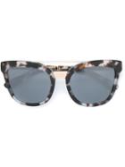 Dolce & Gabbana Oval Frame Sunglasses, White, Acetate