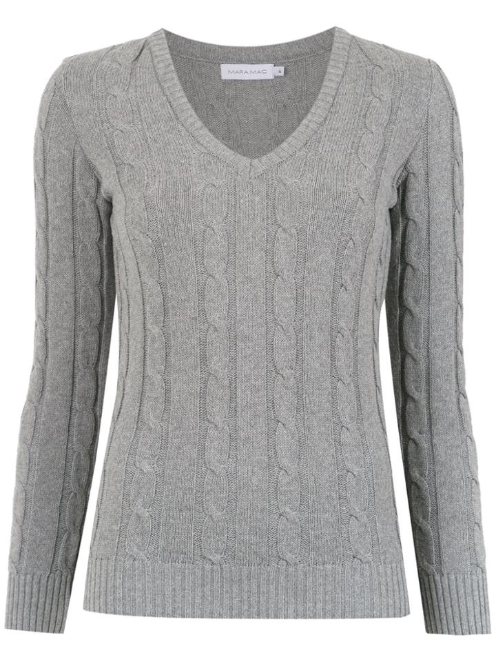 Mara Mac Knit Blouse - Grey