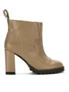 Sarah Chofakian Panelled Ankle Boots - Brown