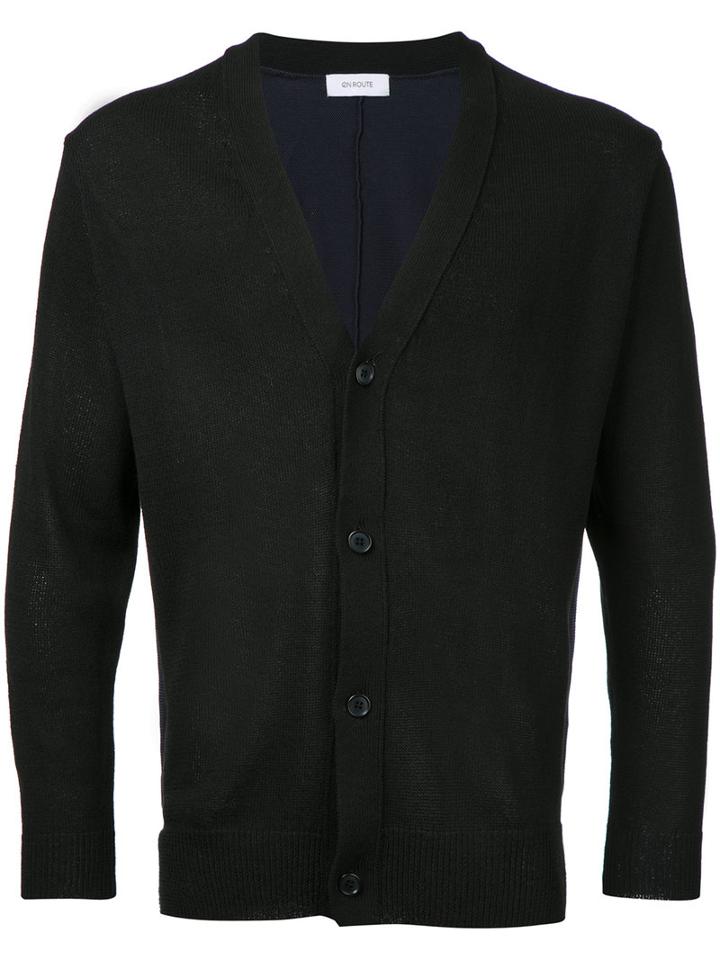 En Route Button Up Cardigan, Men's, Size: 1, Black, Cotton