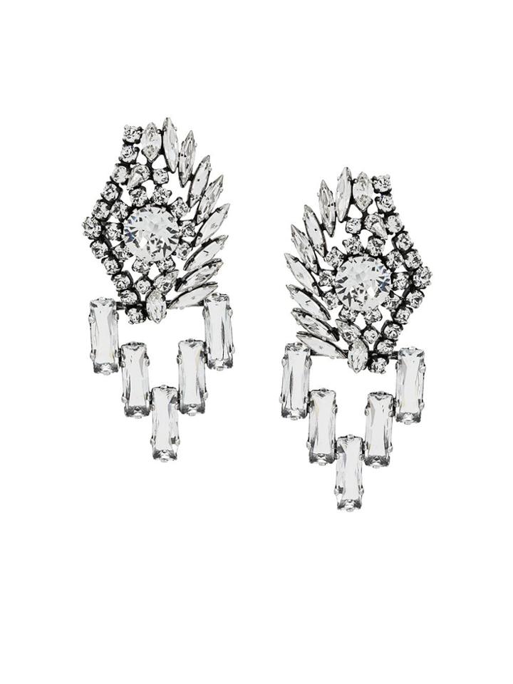 Sonia Rykiel Crystal Embellished Earrings - Metallic