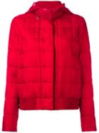 Moncler Gamme Rouge Hooded Jacket, Women's, Size: 1, Red, Polyamide/silk/polyester/feather Down