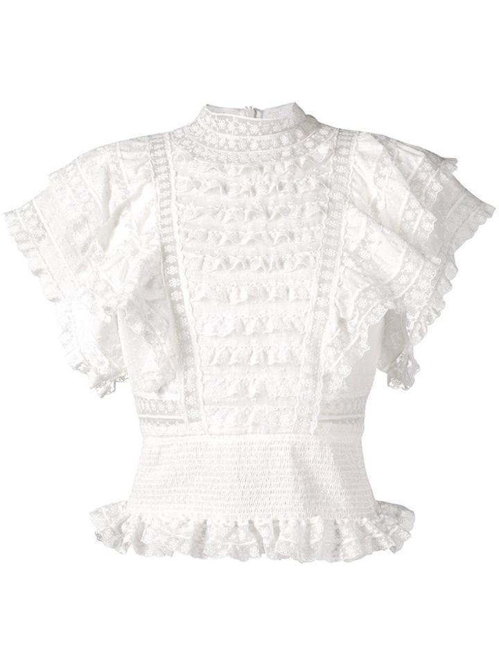 Zimmermann Bowie Pintuck Top - White