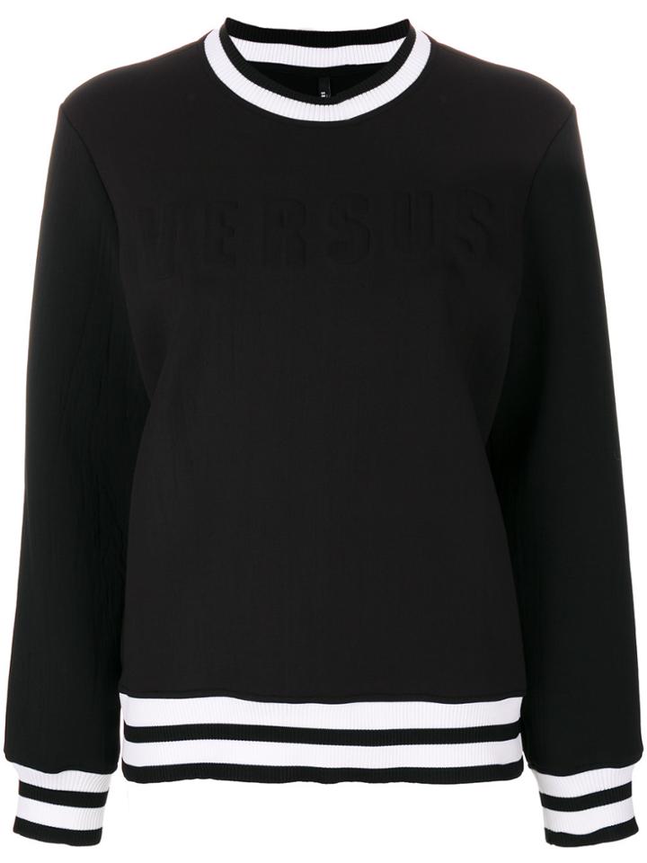 Versus Striped Trim Jumper - Black