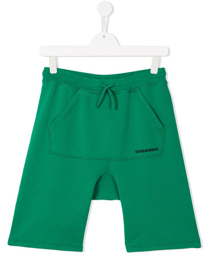 Dsquared2 Kids Drawstring Shorts, Boy's, Size: 16 Yrs, Green
