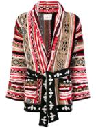 Laneus Intarsia-knit Cardigan - Nude & Neutrals