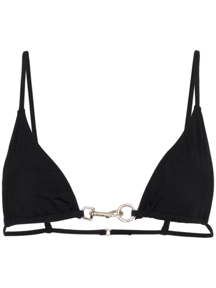 Rudi Gernreich Buckle Triangle Bikini Top - Black