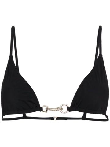 Rudi Gernreich Buckle Triangle Bikini Top - Black