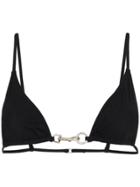 Rudi Gernreich Buckle Triangle Bikini Top - Black