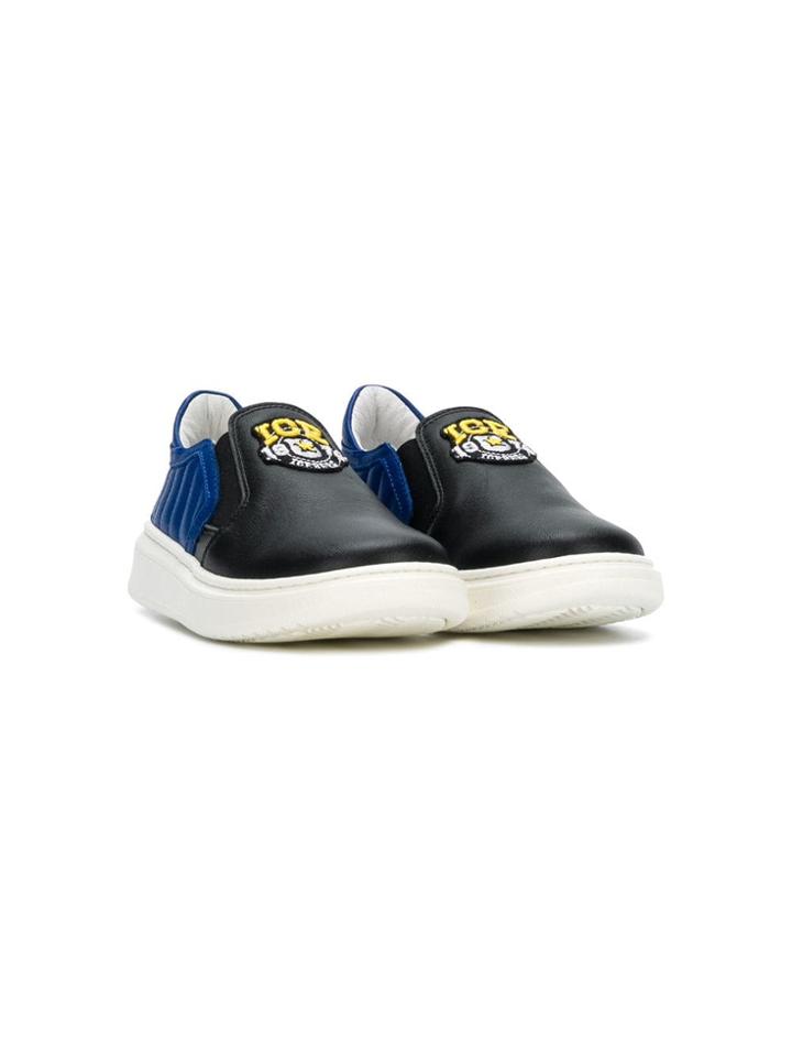 Iceberg Kids Iceberg Kids 45930v1t Nero E Bluette Leather/fur/exotic