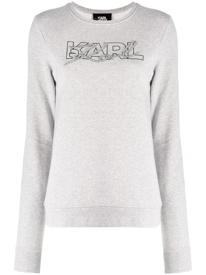 Karl Lagerfeld Double Logo Sweatshirt - Grey