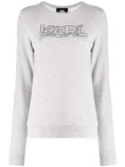 Karl Lagerfeld Double Logo Sweatshirt - Grey