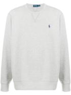 Ralph Lauren Logo Embroidered T-shirt - Grey