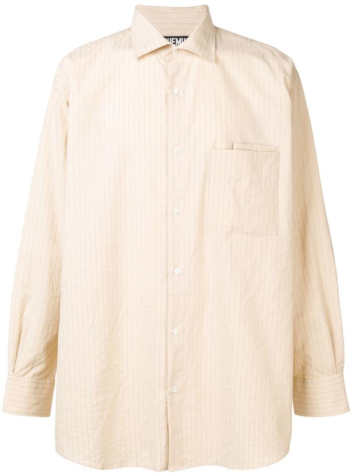 Jacquemus Striped Longsleeved Shirt - Neutrals