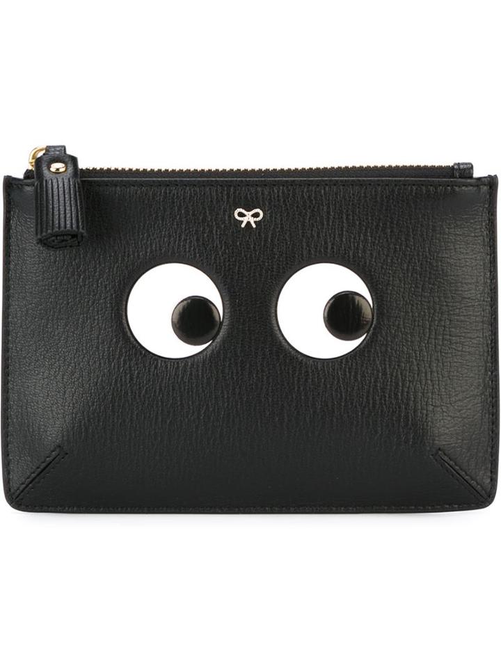 Anya Hindmarch 'eyes' Clutch, Women's, Black, Leather
