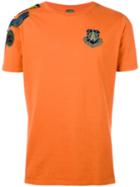 Mr & Mrs Italy Embroidered Logo T-shirt, Men's, Size: Small, Yellow/orange, Cotton/viscose/polyester