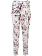 Y / Project Floral Tie Waist Trousers - White