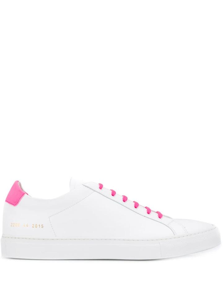 Common Projects Contrast Detail Lace-up Sneakers - White