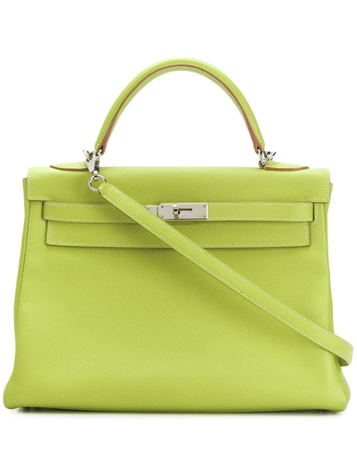 Hermès Vintage Limited Edition Bi-colour 32cm Candy Kelly Bag - Green